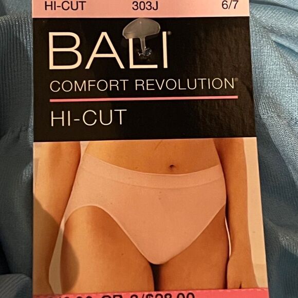 Bali Womens Comfort Revolution Hi-Cut Brief DF803J Raindrop Blue Size 6/7 NWT - Picture 7 of 8
